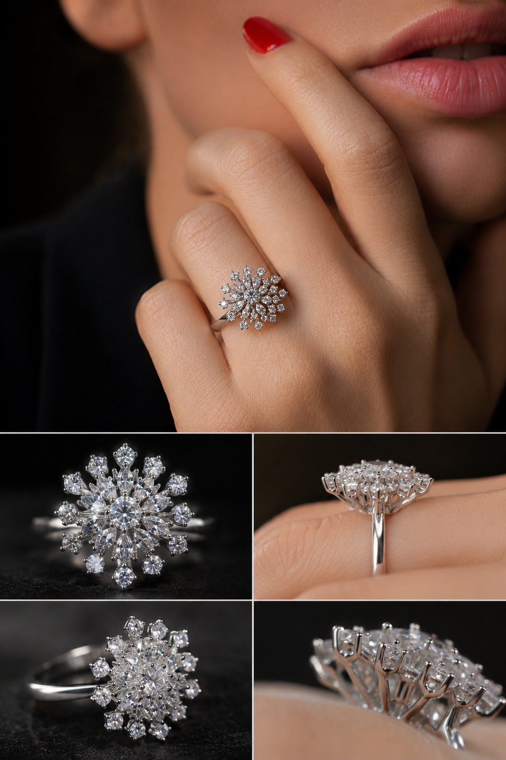 Anel Snow - Moissanite