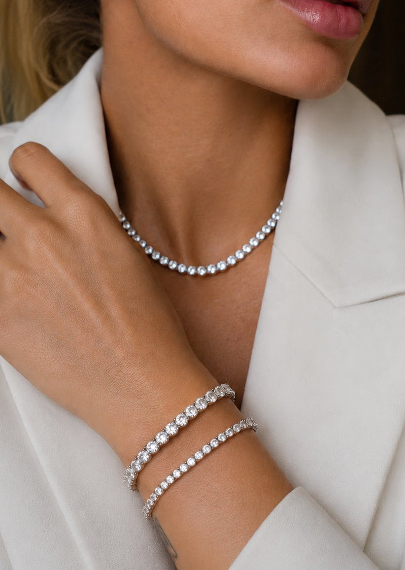 Colar Riviera - Moissanite 6.5mm