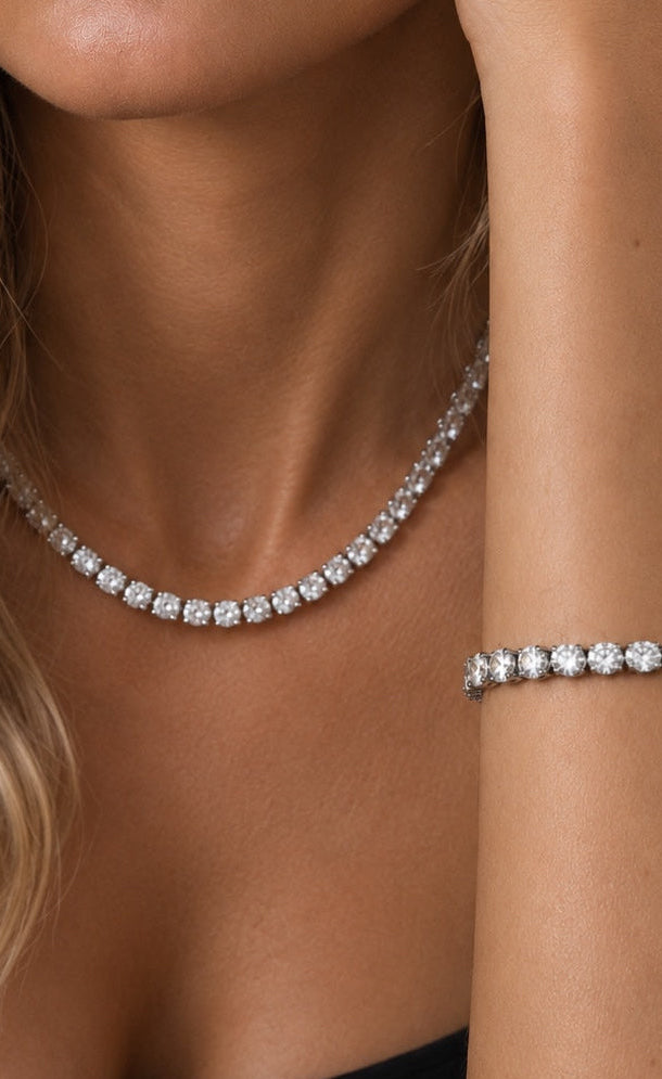 Colar Riviera 5mm - Moissanite