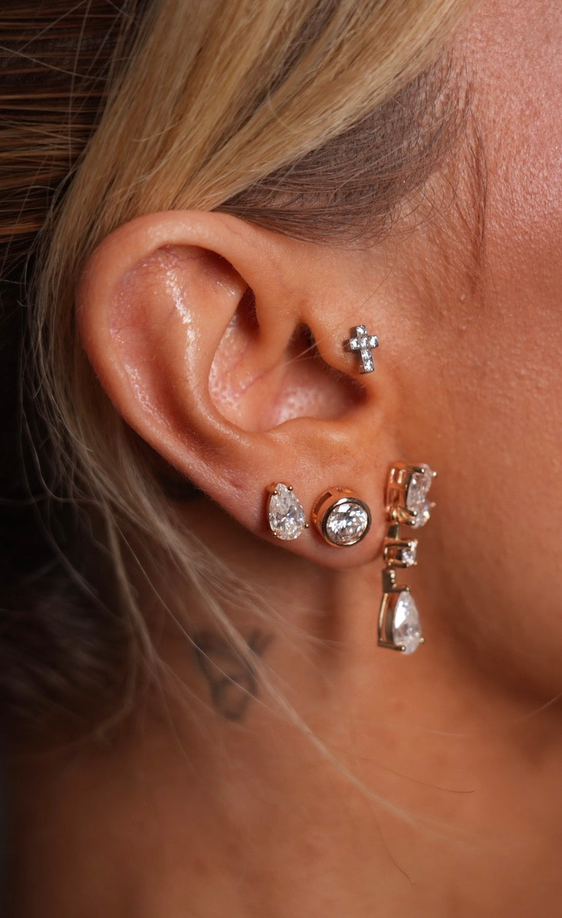 Brinco Sovereign Round Gold — Moissanite
