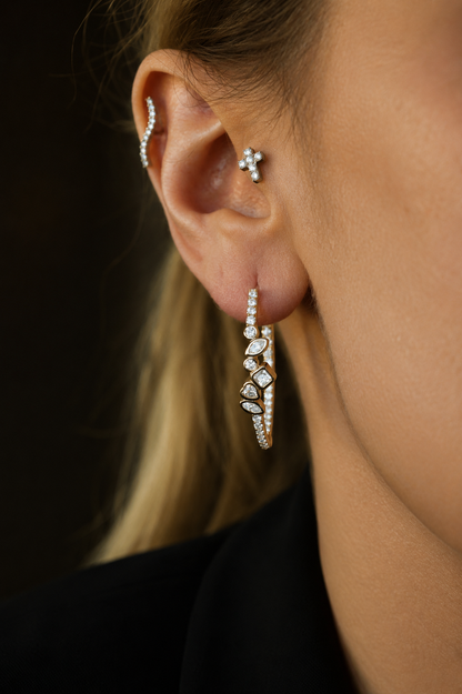 Brinco Duchess — Moissanite | Ouro 18k Vermeil