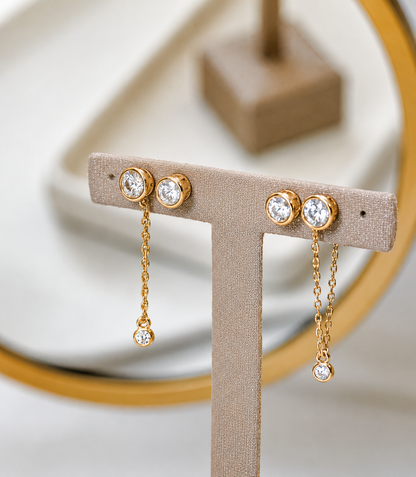 Brinco Sovereign Round Gold — Moissanite