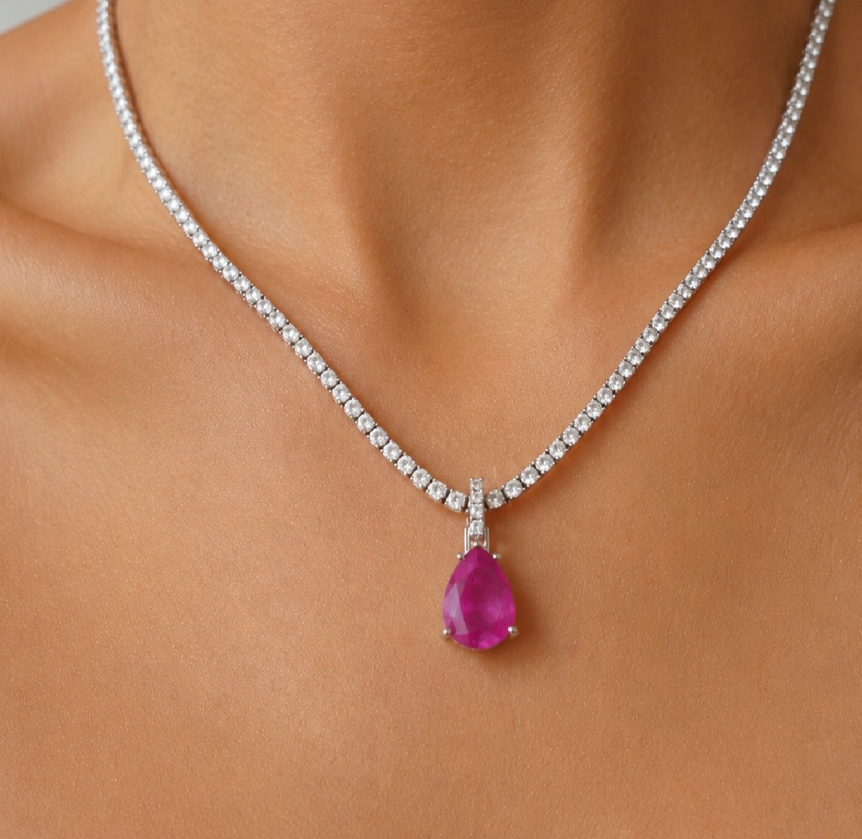 Pingente Rosebury — Safira Natural