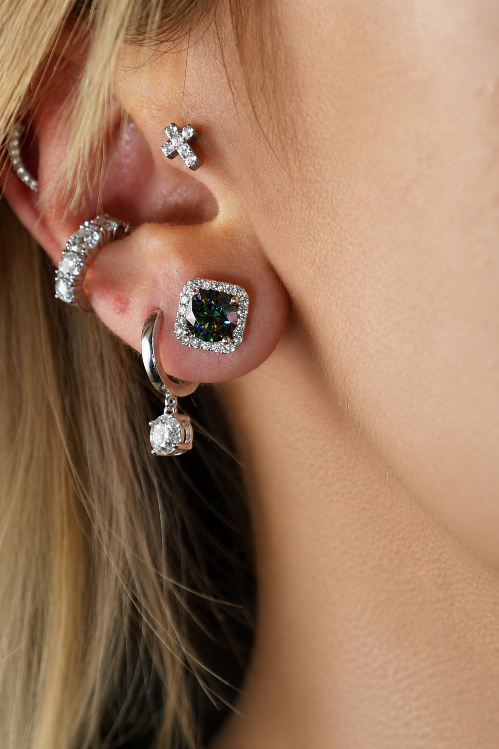 Brinco Aurora Boreal® – Moissanite