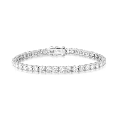 Pulseira Riviera 4mm - Moissanite
