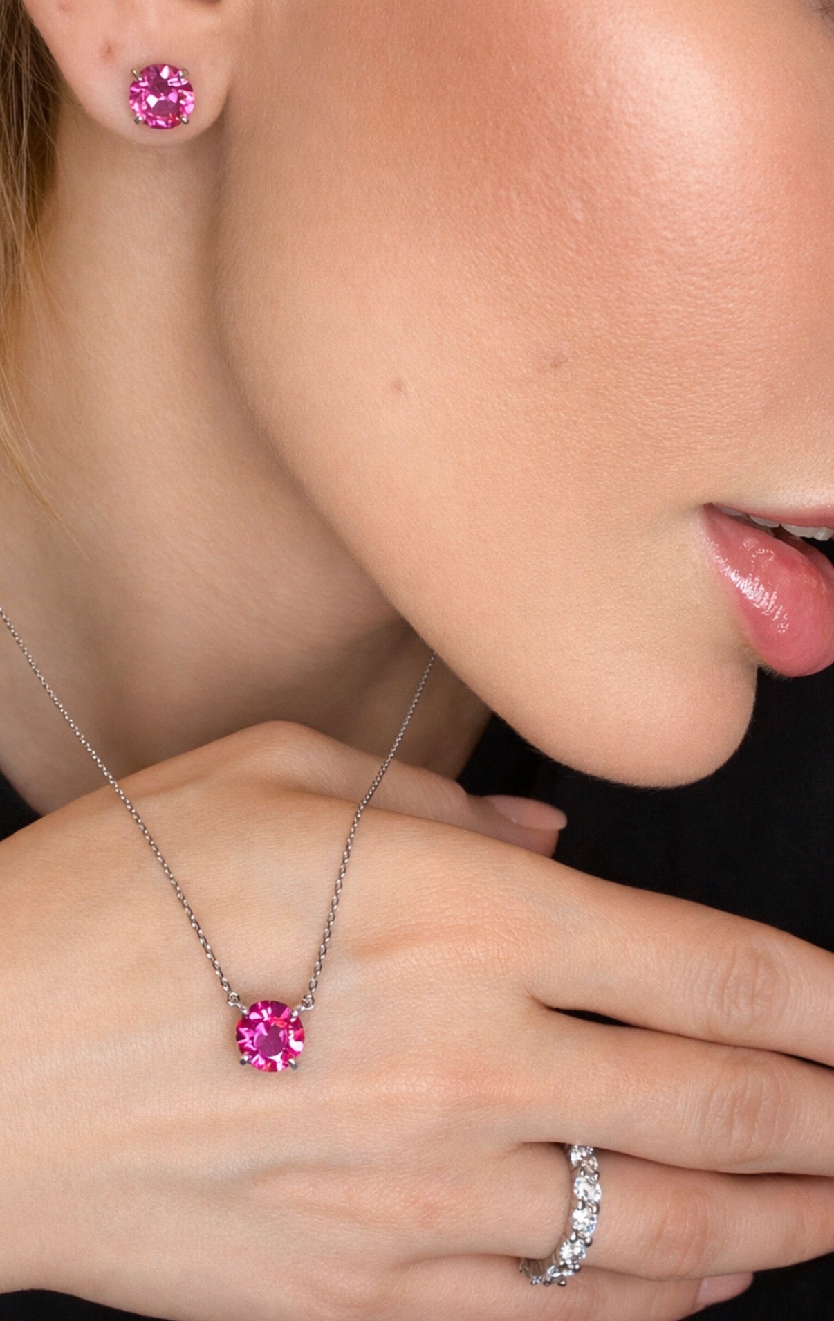 Colar Chelsea 8mm Safira Rosa | Grown Lab