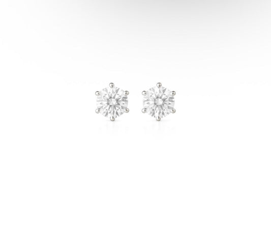 Brinco Majesty Moissanite Clássico | 6mm, 8mm, 10mm