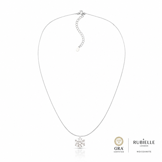 Colar Majesty Ponto de Luz 9mm Moissanite — Nylon Invisível (3 ct)