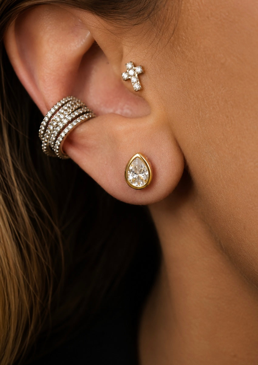Brinco Windsor Tear — Moissanite