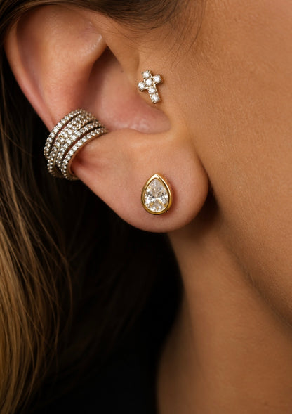 Brinco Windsor Tear — Moissanite