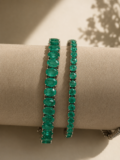 Pulseira Riviera Esmeralda Colombiana 5mm | Grown Lab