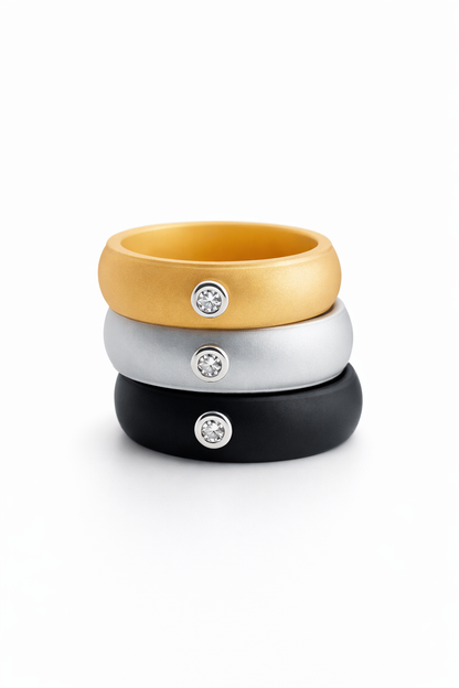 Anel Active Gold - Moissanite
