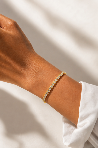 Pulseira Riviera Éclat 4mm - Moissanite