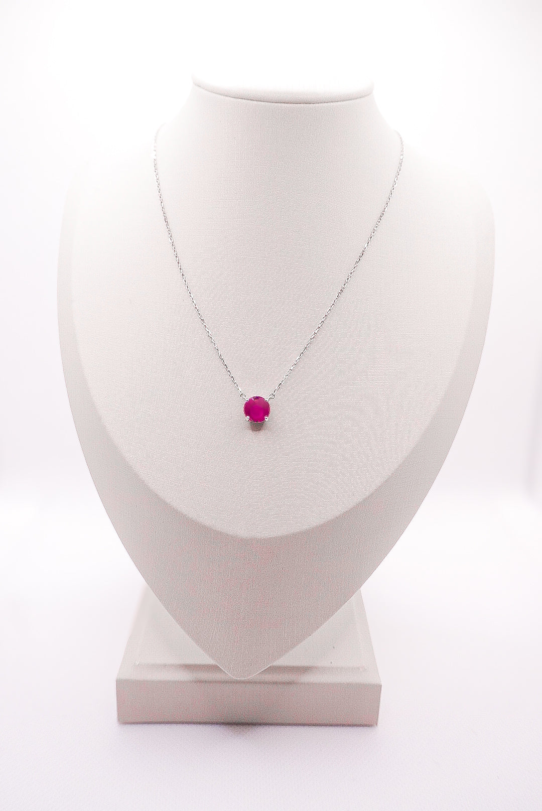 Colar Chelsea 8mm Safira Rosa | Grown Lab