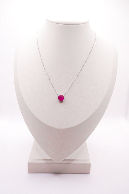 Colar Chelsea 8mm Safira Rosa | Grown Lab