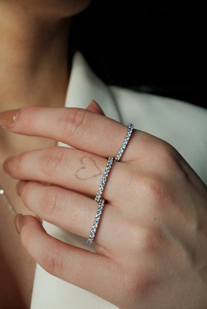 Anel Dynasty 2mm - Moissanite