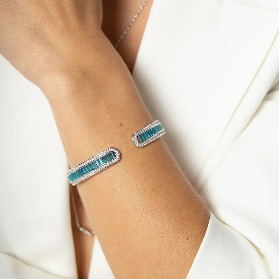 Bracelete Mônaco Aquamarine