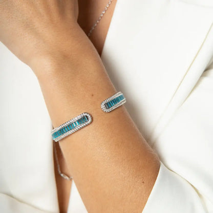 Bracelete Mônaco Aquamarine