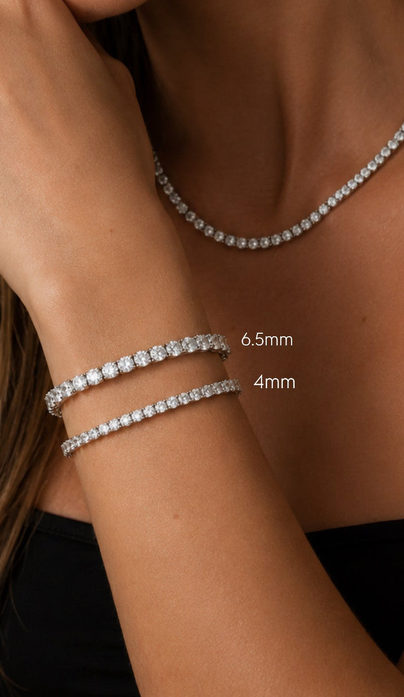 Pulseira Riviera - Moissanite 6.5mm