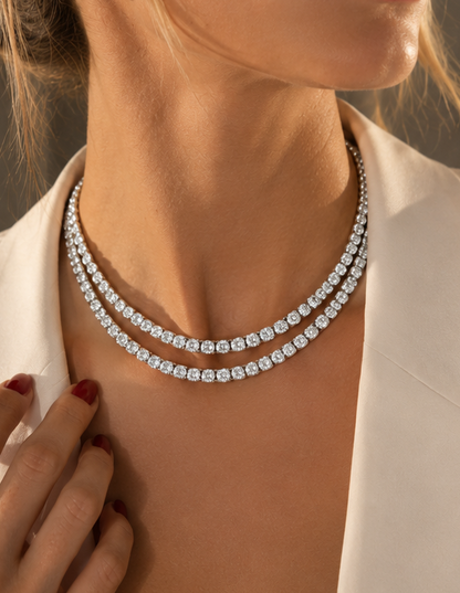 Colar Riviera 5mm - Moissanite