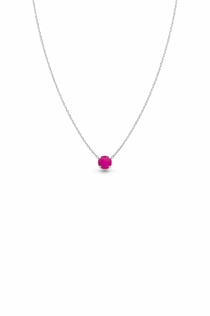 Colar Chelsea 8mm Safira Rosa | Grown Lab
