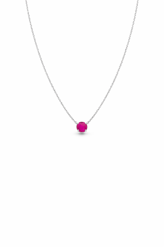 Colar Chelsea 8mm Safira Rosa | Grown Lab