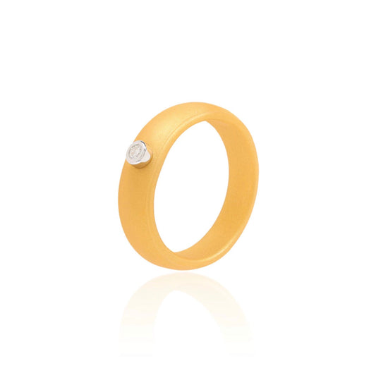 Anel Active Gold - Moissanite