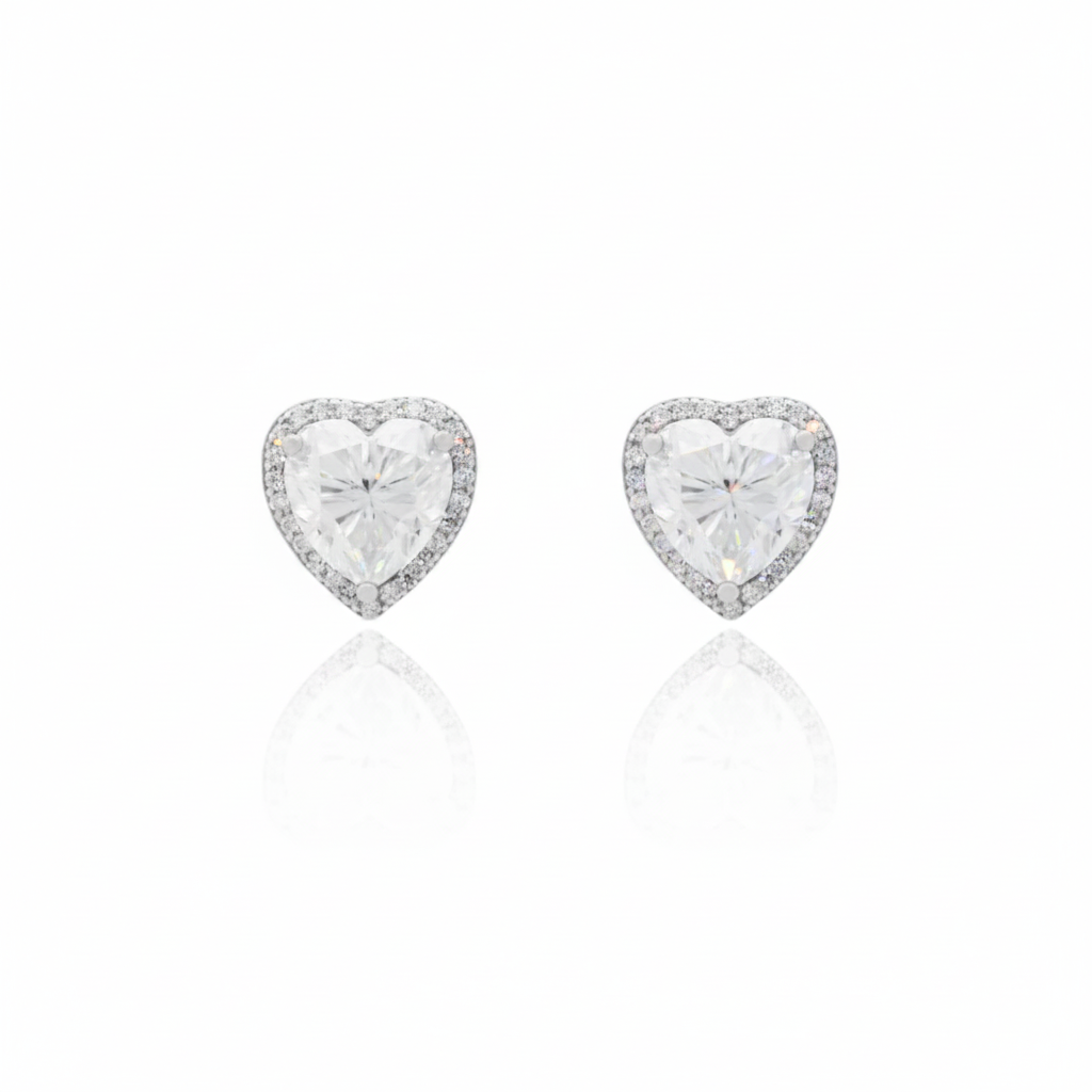 Brinco Sovereign Heart — Moissanite