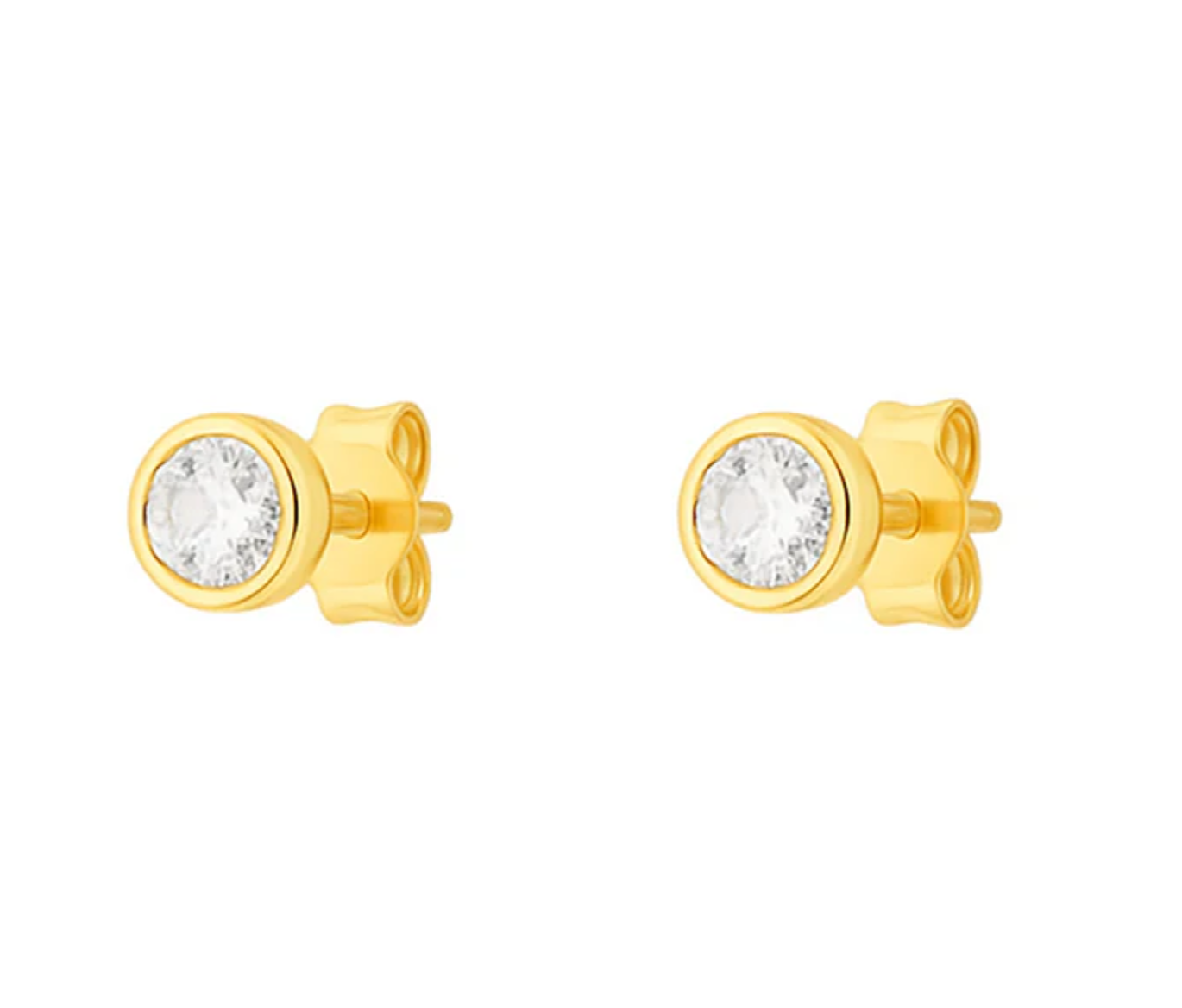 Brinco Sovereign Round Gold — Moissanite