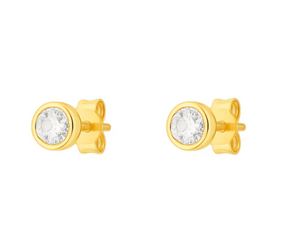 Brinco Sovereign Round Gold — Moissanite