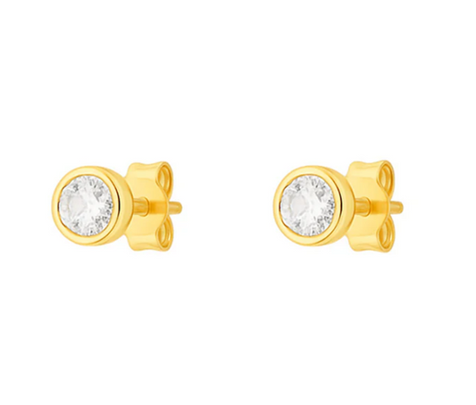 Brinco Sovereign Round Gold — Moissanite