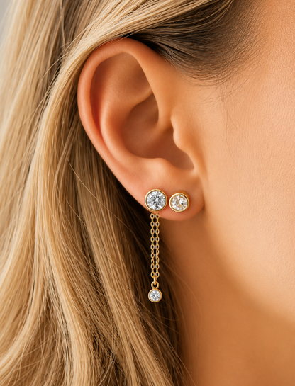 Brinco Sovereign Round Gold — Moissanite