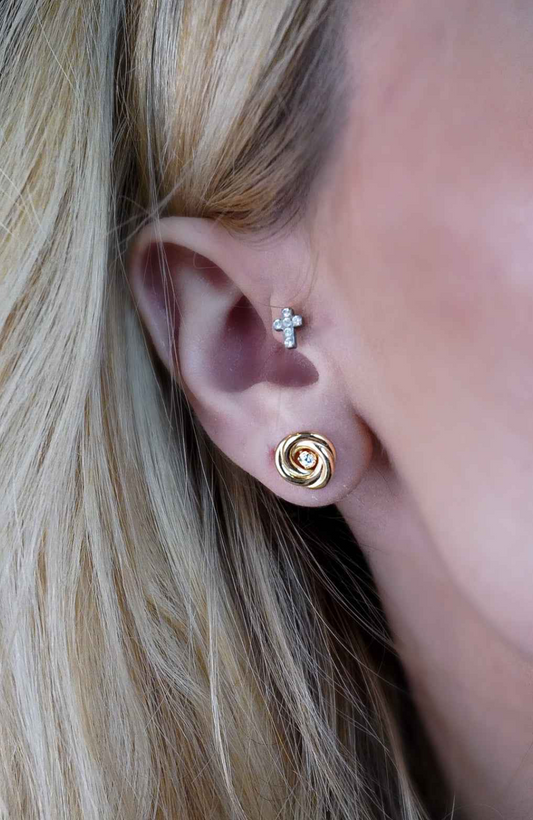 Brinco Rosalie — Ouro Vermeil 18k
