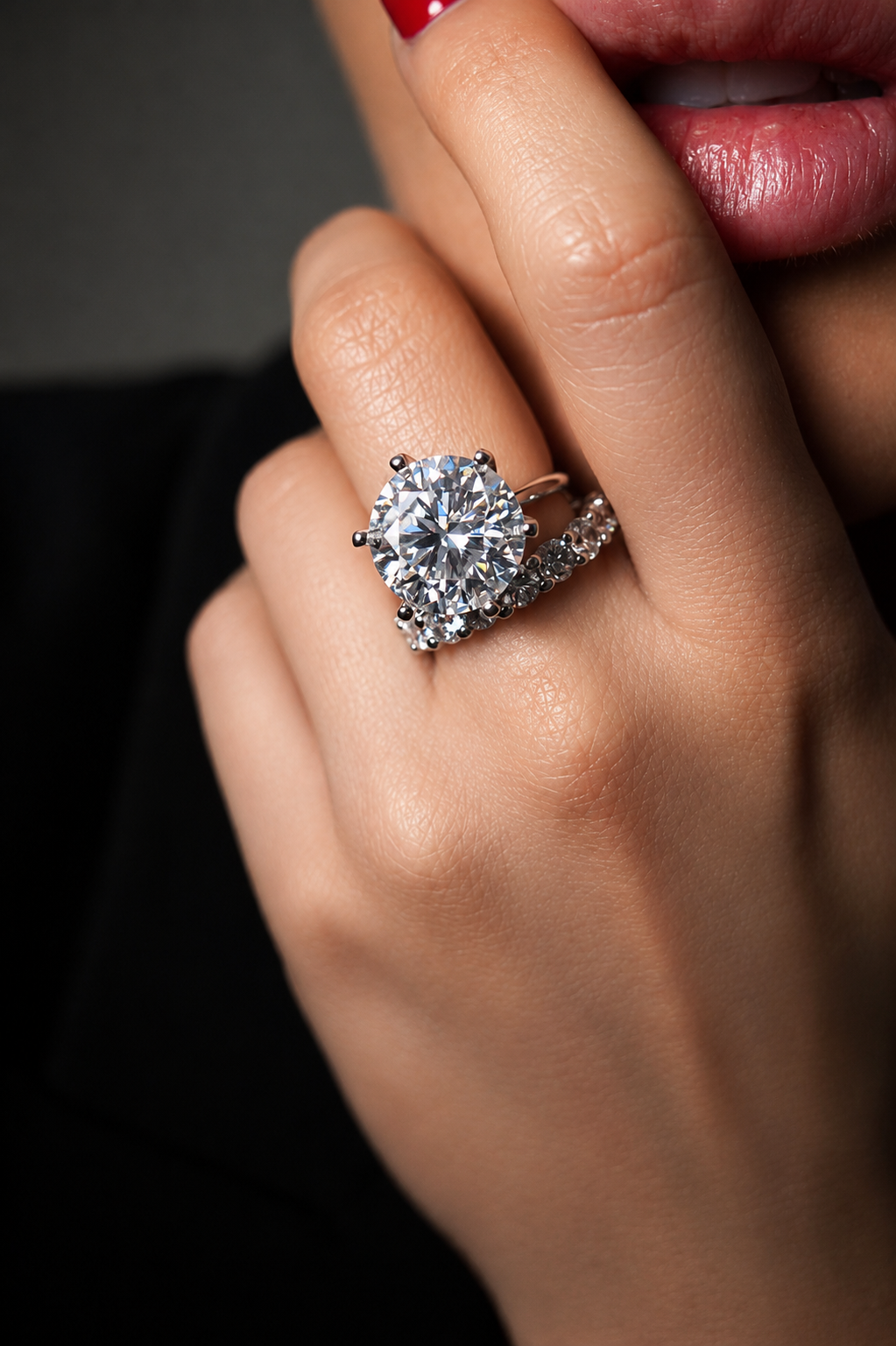 Anel Sovereign Royale 14mm — Moissanite 10 ct