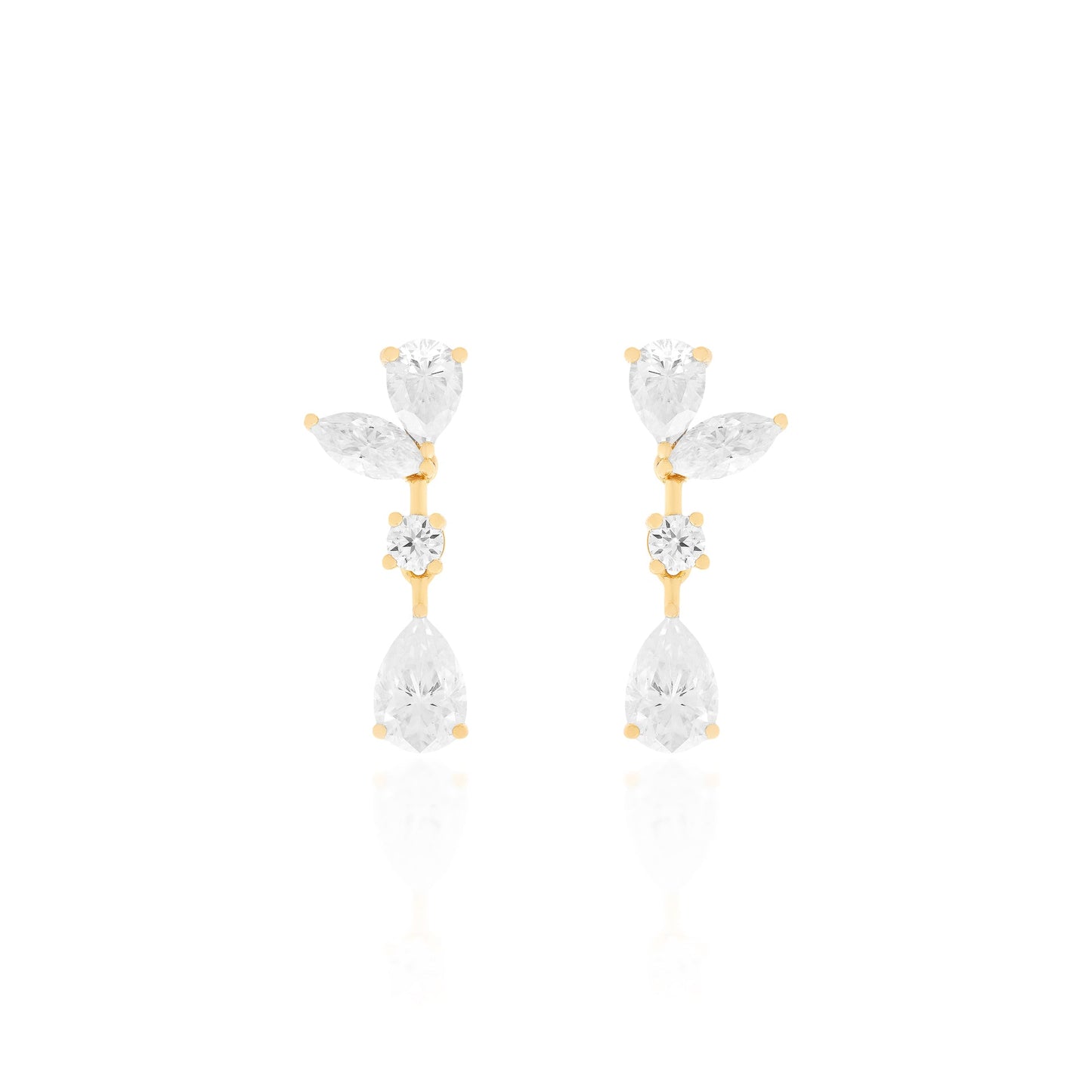 Brinco Halcyon Cascata Moissanite