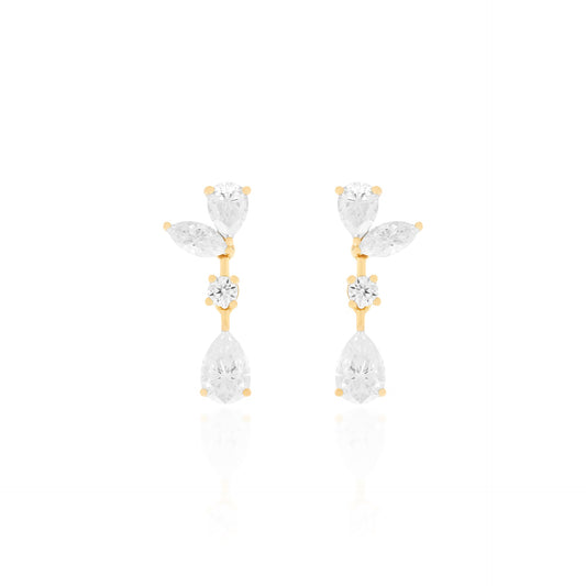 Brinco Halcyon Cascata Moissanite